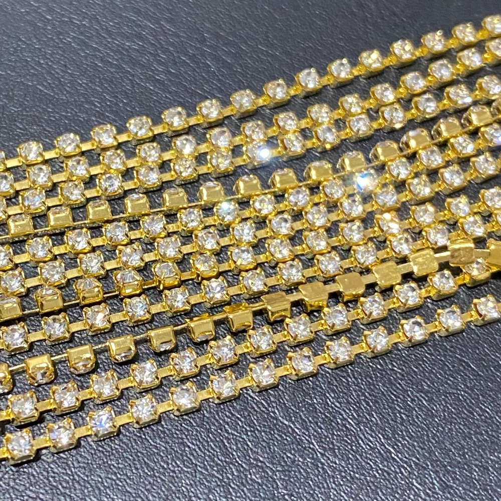 2 in 1 | Golden Sparkling Headband Hair Accessory Wedding Party Casual - Picture 3 of 8